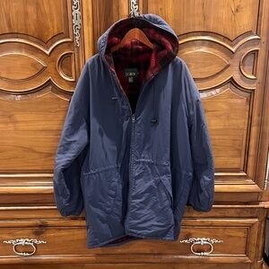 J Crew Mens Navy Blue Coat Size Large